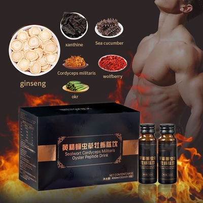 LOGO OEM Sealwort Cordyceps Militaris Oyster Peptide Uống cải thiện sức bền Chăm sóc sức khỏe nam giới Chất lỏng uống