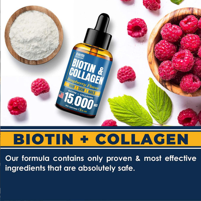 OEM Collagen dạng lỏng Biotin dạng uống để tăng trưởng tóc và sức khỏe làn da Giảm Collagen dạng lỏng và Biotin