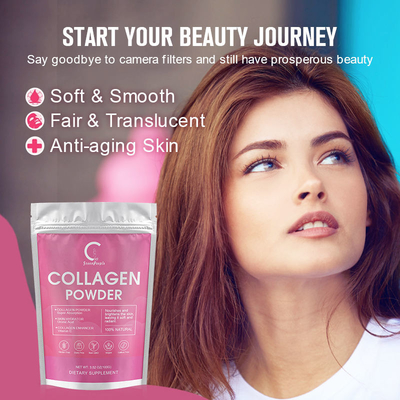 OEM Collagen Peptide Powder để làm trắng da Enzyme tiêu hóa Không biến đổi gen Không chứa gluten
