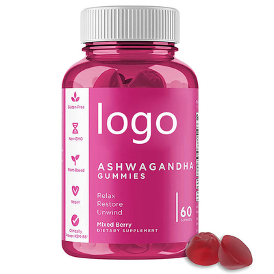 Bán buôn OEM Viên nang ashwagandha hữu cơ kẹo dẻo ashwagandha thuần chay
