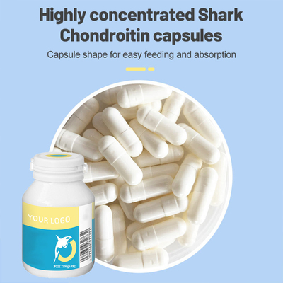 750mg / Pc Bổ sung dinh dưỡng cho thú cưng Viên nang Chondroitin cá mập nồng độ cao OEM