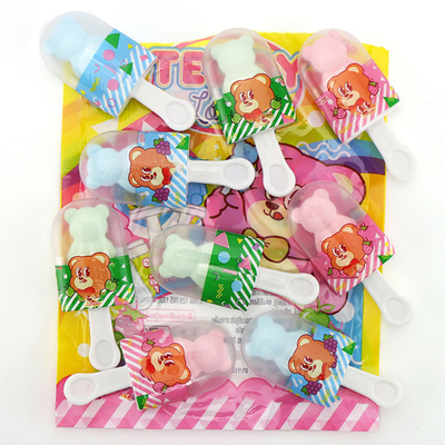 Kẹo ép đóng túi Teddy Bear Lollipop / Bear Tablet Lollipop Candy OEM