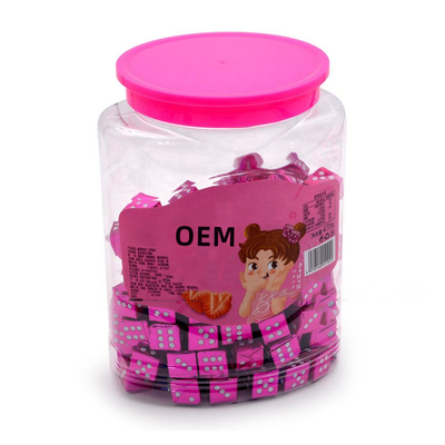 Kẹo sữa Cube Viên nén cứng Kẹo OEM Halal Hương vị dâu ngọt