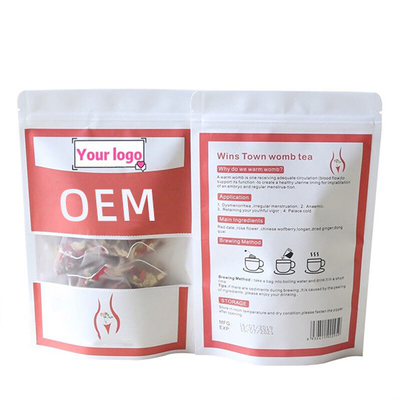 OEM 100% thảo mộc tự nhiên Trà xơ tử cung Làm sạch tử cung Nữ tính Giảm đau Trà ấm tử cung