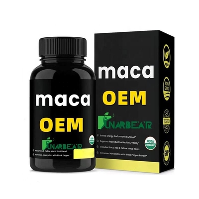 Thuốc maca đen OEM sản phẩm sức khỏe nam giới bột maca đen nam giới sử dụng maca ultimate plus