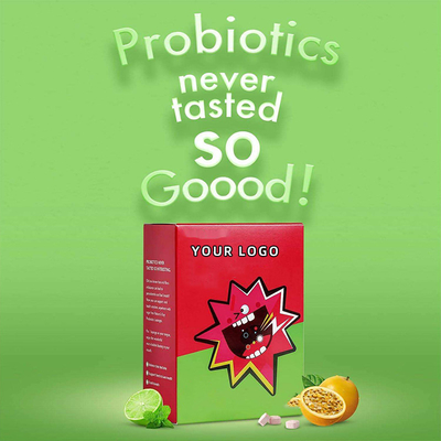 Viên ngậm bong bóng Probiotic uống không đường 3 tỷ CFU cho răng nướu Sức khỏe và hơi thở thơm tho