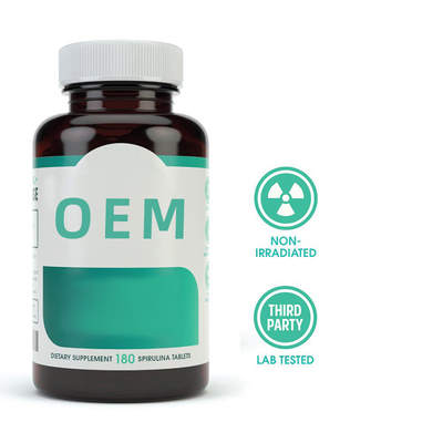 Viên nang Spirulina hữu cơ 3000mg 90 Viên / Chai Siêu thực phẩm xanh Bổ sung Chăm sóc Sức khỏe
