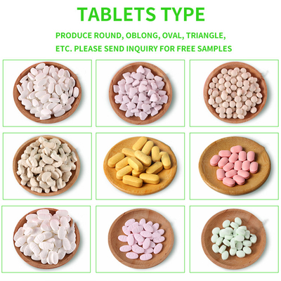 Cấp thực phẩm OEM Thuốc sức khỏe Viên nén vitamin tổng hợp có thể nhai được